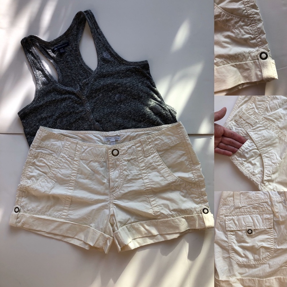 Cute white Gap surplus shorts.